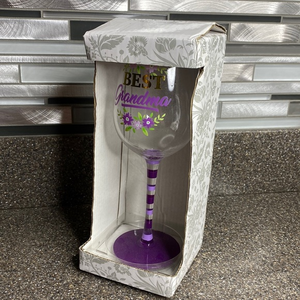 Raise The Bar Wine‎ Glass Best Grandma